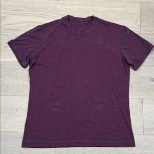 Lululemon Men's Red Striped Shirt